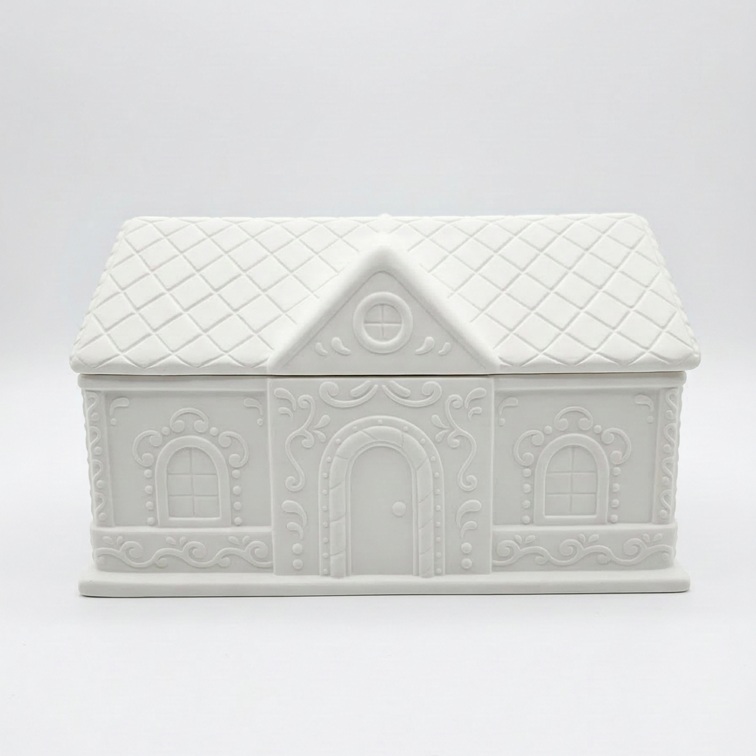 Kaars Groot Huisje - Witte/Bloementuin