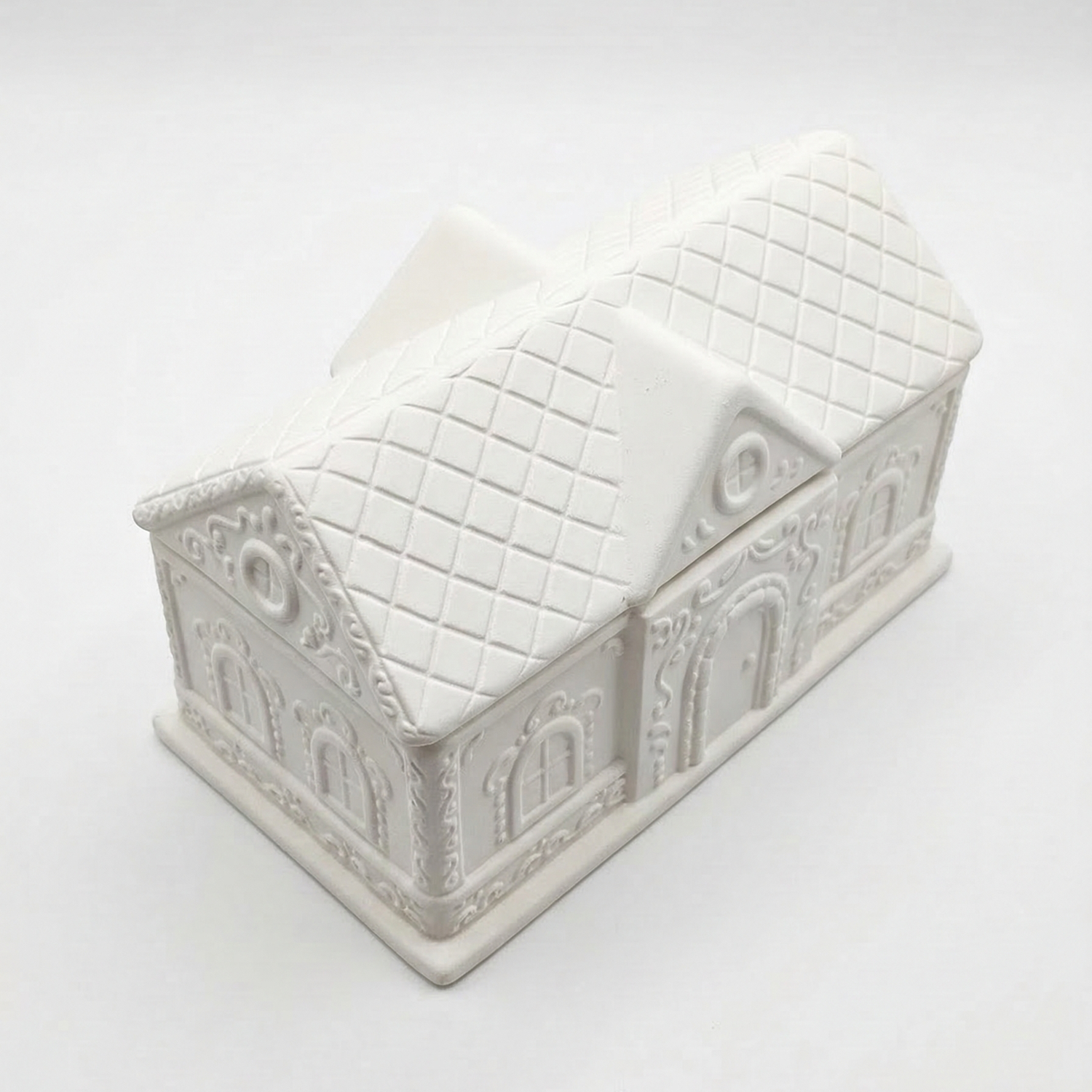 Kaars Groot Huisje - Witte/Bloementuin