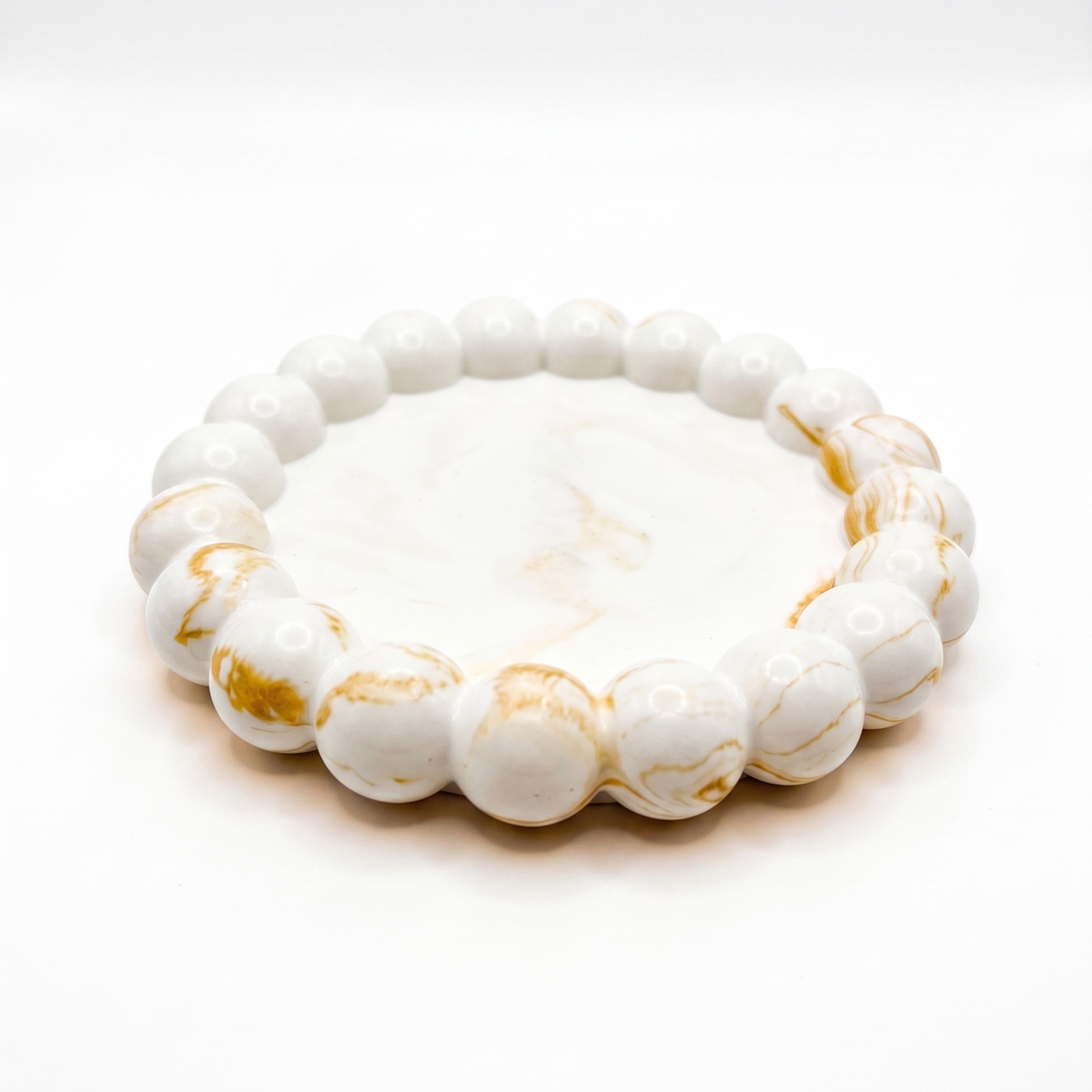 Design dienblad Perla - Wit / Zilver