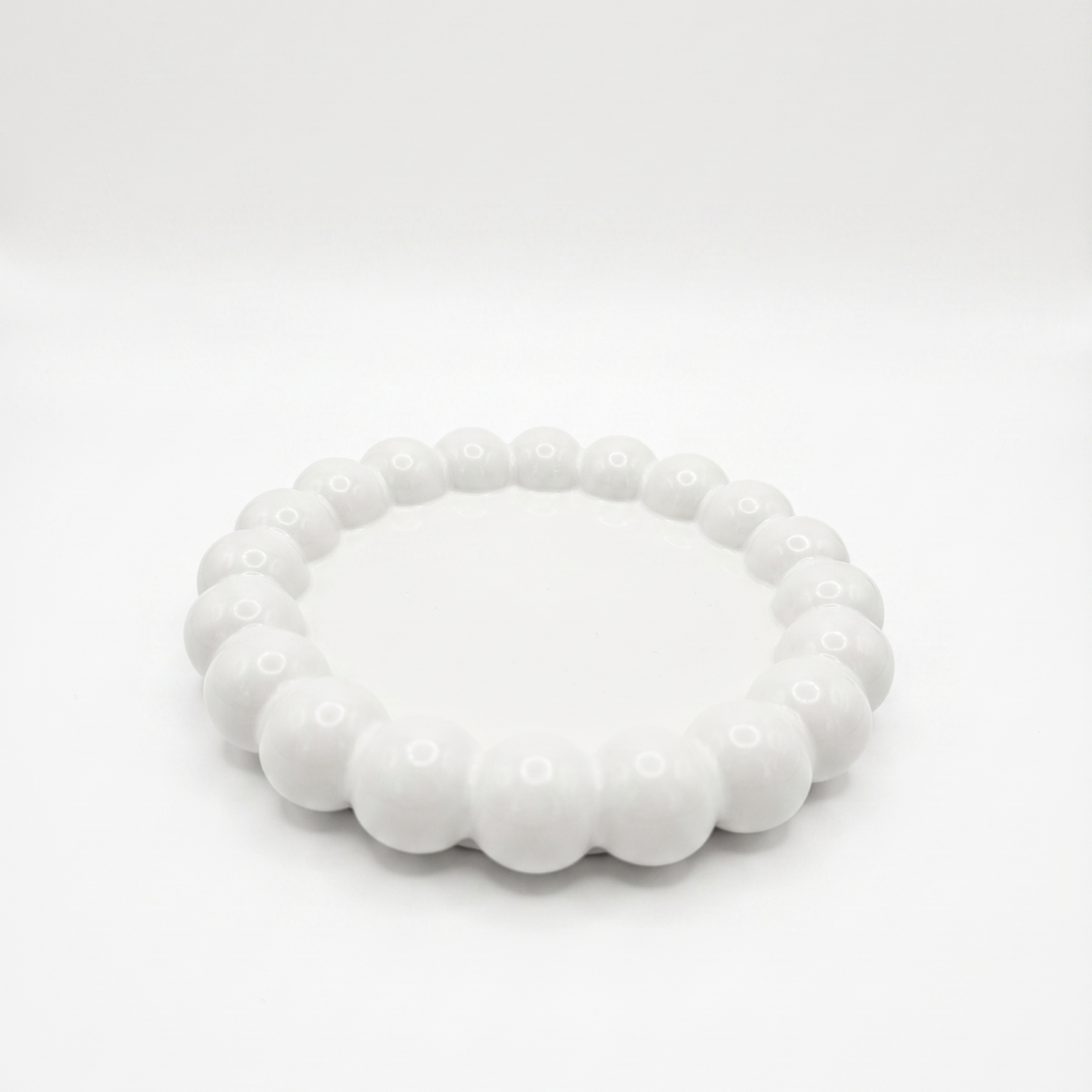 Design dienblad Perla - Wit / Zilver