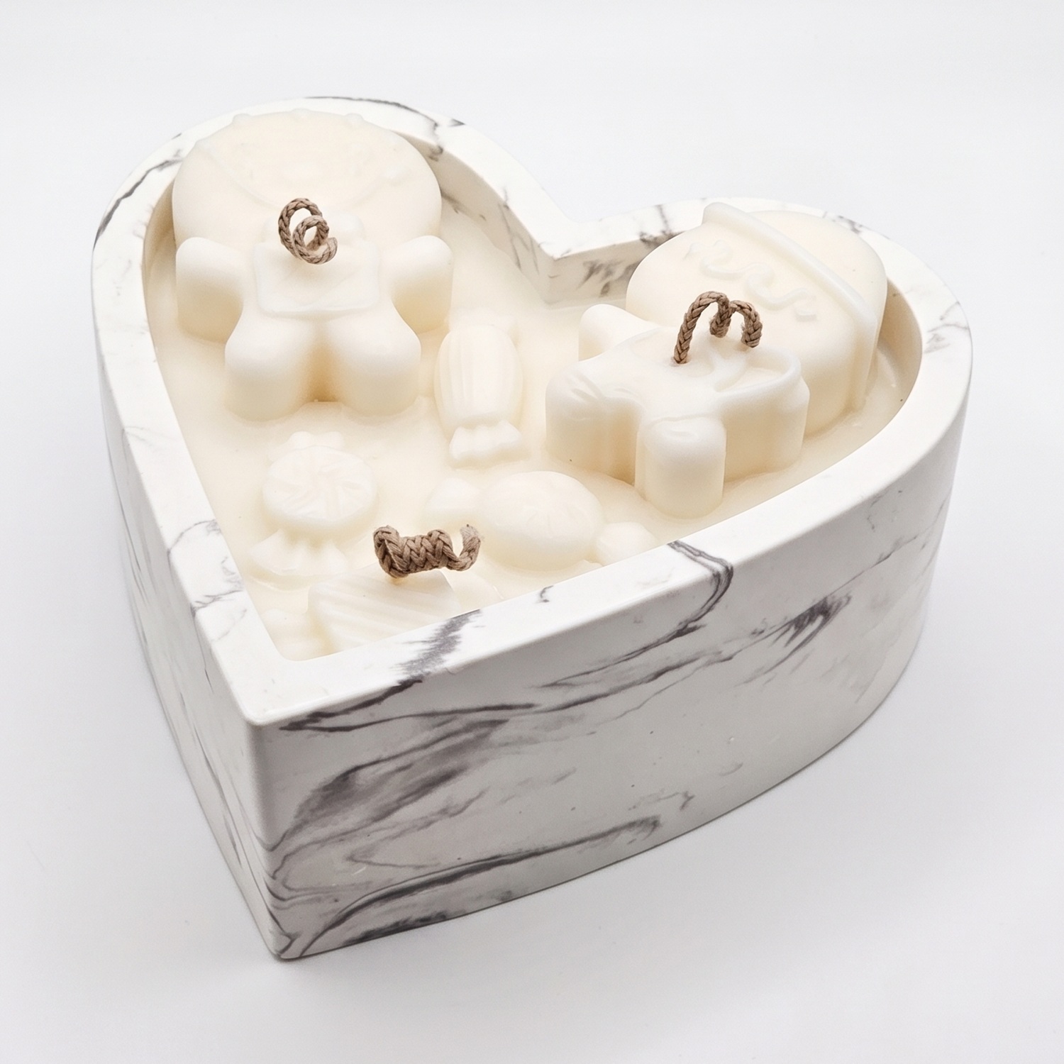 Kaars Winter Peperkoek - Wit / Zilver / Wintermagie