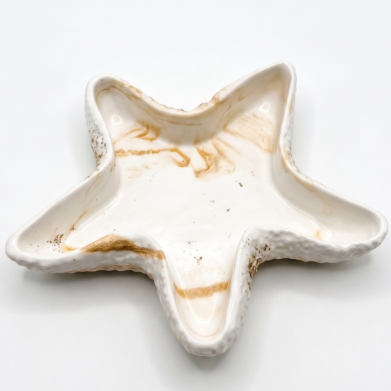 Design zeesterschaal - Wit / Goud