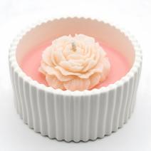 Kaars Satijnen Klaproos - Wit / Roze / Kers, Amandel