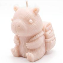 Kaars Capibara met Rugzak - Roze / Kokos