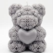 Kaars Maxi Beer - Grijs / Lime, Mango