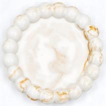 Design dienblad Perla - Wit / Goud