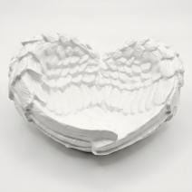 Designer kaarshouder en dienblad Vleugels - Wit
