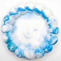 Design dienblad Bubbel - Wit / Turquoise