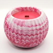 Lijn Kaars - Roze, Wit / Kers