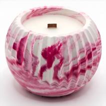 Lijn Kaars - Roze, Wit / Coconut Island