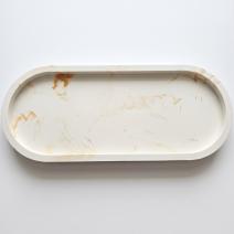 Design dienblad Klasik XL - Wit / Goud