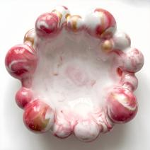 Design dienblad Kora - Wit / Roze / Goud