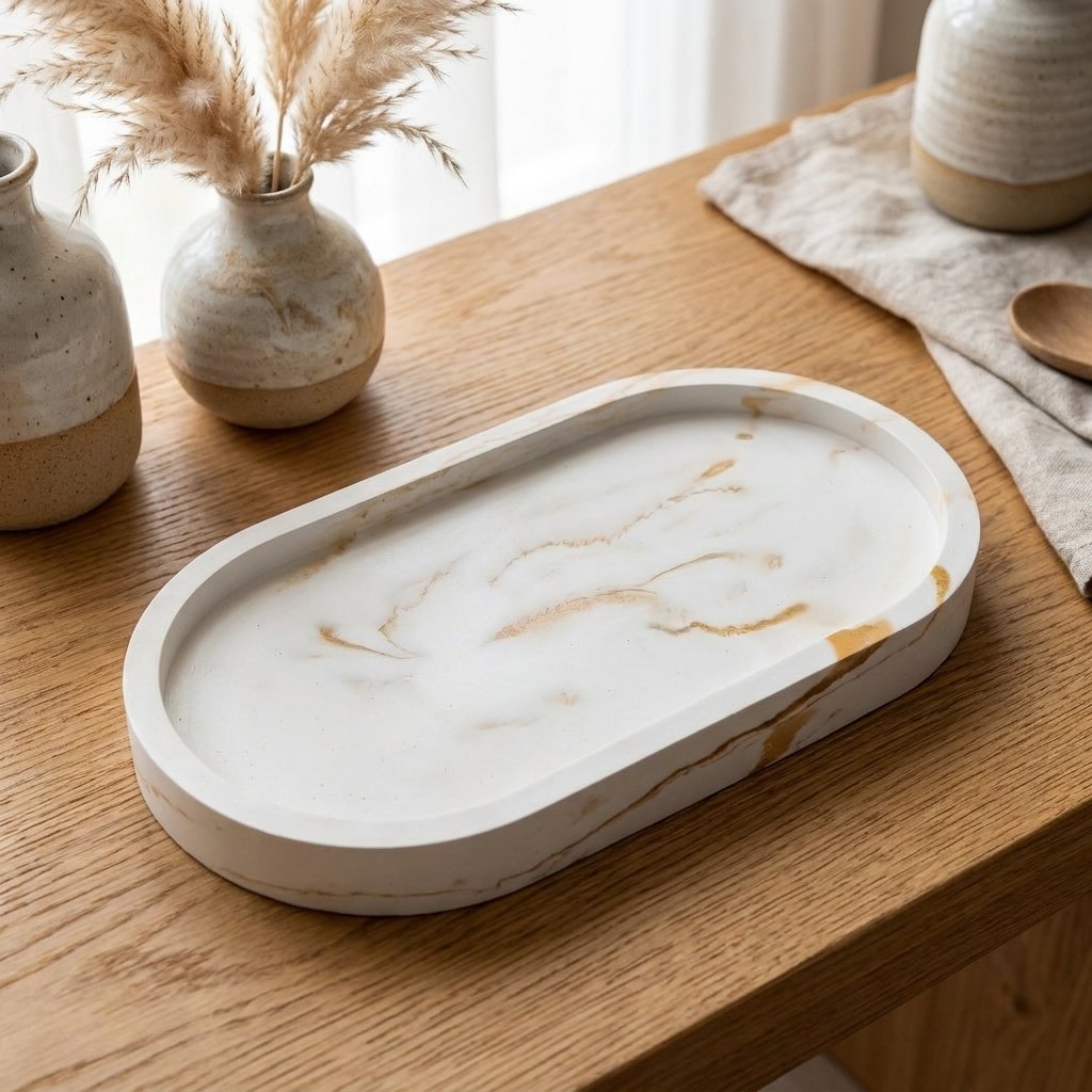 Design dienblad Klasik - Wit / Goud