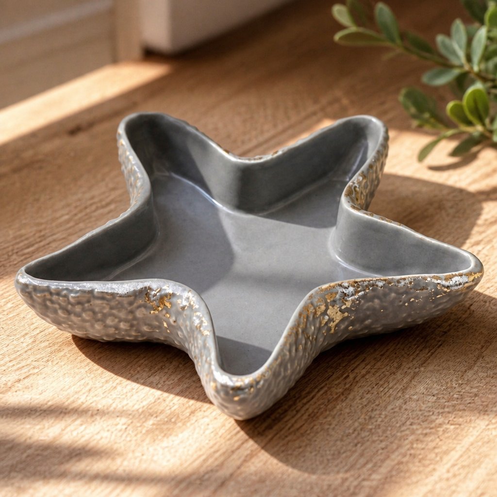 Designer zeesterschaal - Grijs / Goud