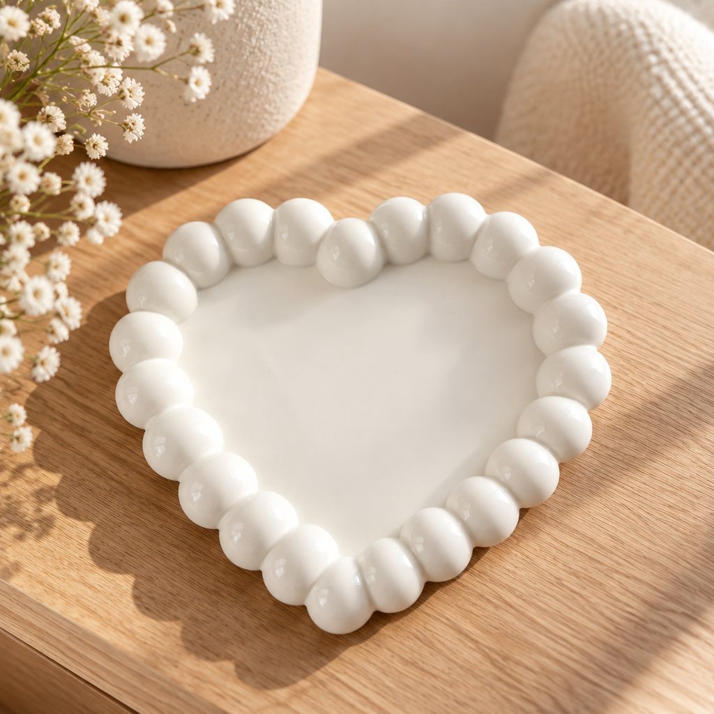 Design dienblad Parelhart - Wit